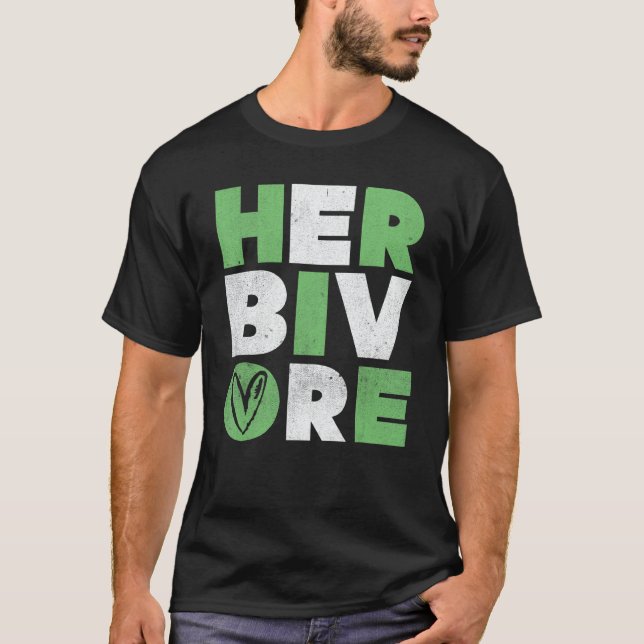 Camiseta Herbivore Powered by plants Vegan Veganism Vegetar (Frente)