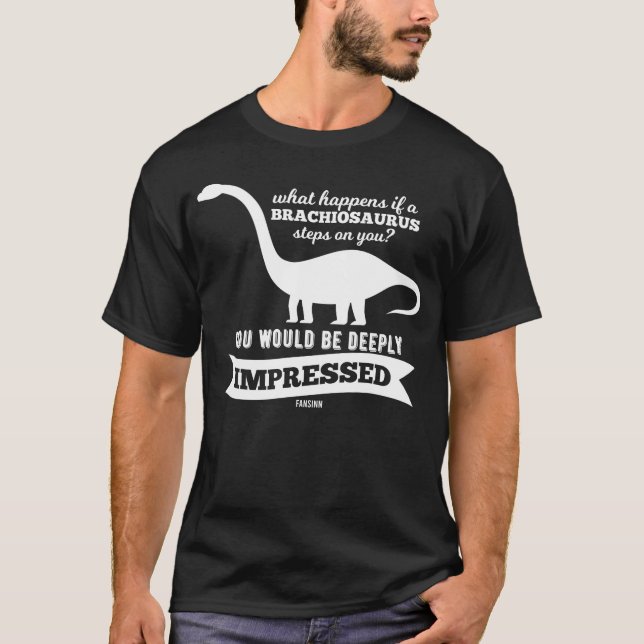 Camiseta Herbívoro Brachiossauro de pescoço longo (Frente)
