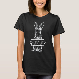 Camiseta Herbívoro Coelho Declaração Vegetariano Vegano