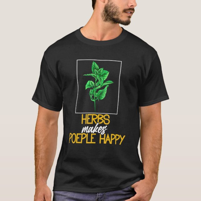 Camiseta Herbívoros fazem Pessoas felizes com as Herbías He (Frente)
