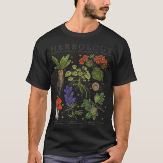 Camiseta Herbologia Plantas Estilo Vintage Textbook