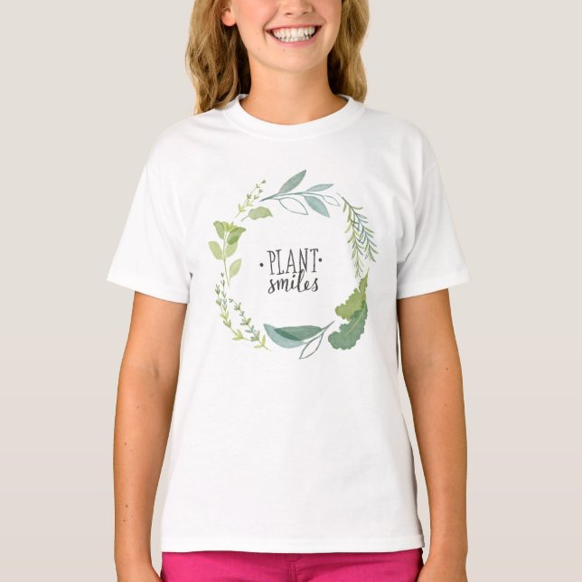 Camiseta Herbos finos II | Sorrisos de plantas (Frente)