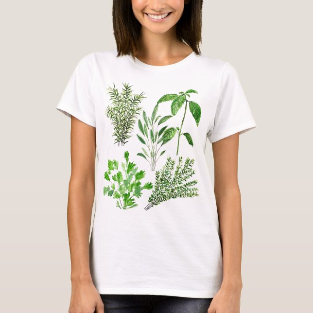 Camiseta Herbs Rosemary Sage Thyme Mint Parsley Kitchen (Frente)