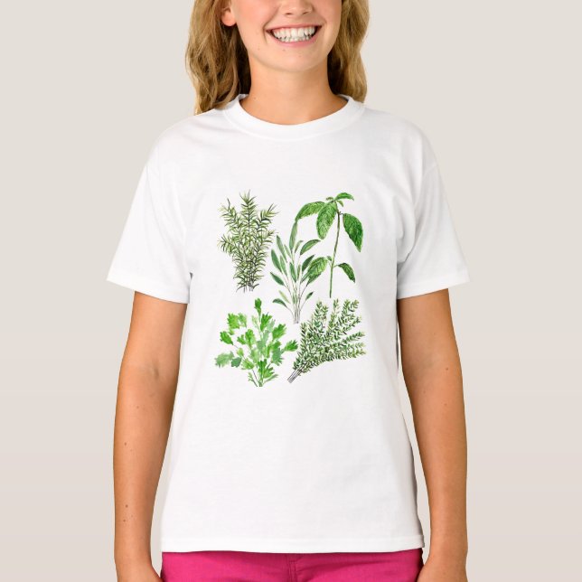 Camiseta Herbs Rosemary Sage Thyme Mint Parsley Kitchen (Frente)