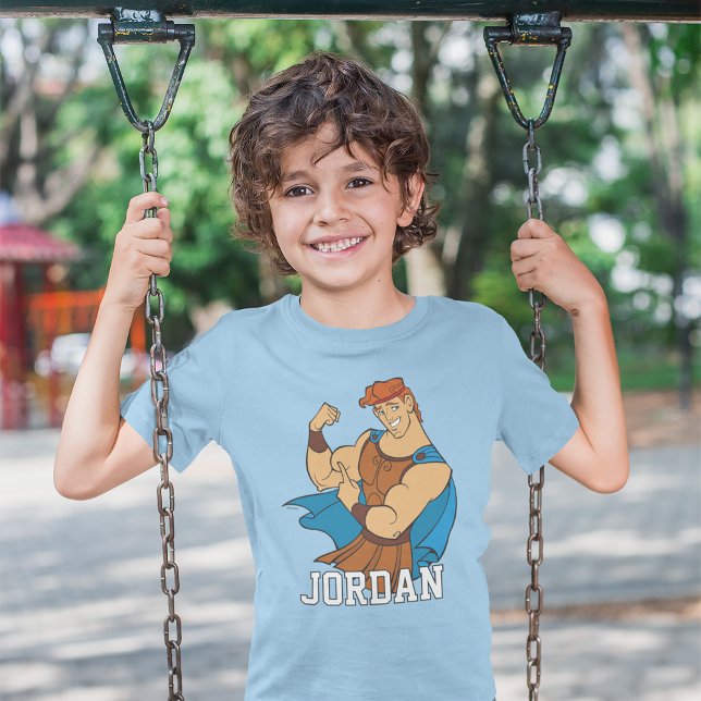 Camiseta Hercules Bicep Flex T-Shirt (Kid wearing t-shirt)