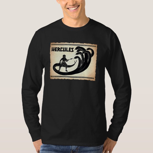 Camiseta Hércules Vs Hidra mitologia grega adeptos do antig (Frente)