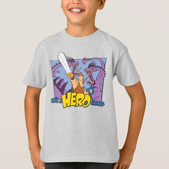 Camiseta Hercules vs Hydra - It's a HERO Thing T-Shirt (Frente)
