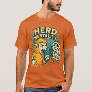 Camiseta Herd Mentality Sheep Protestando T-Shirt