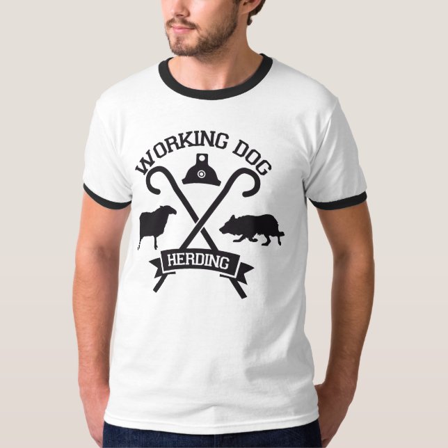 Camiseta Herding Working Dog Border Collie (Frente)