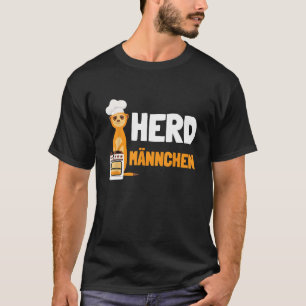 Camiseta Herdmännchen I Chef Herd Meerkat com chapéu de che