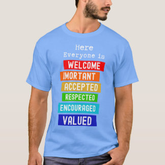 Camiseta Here Everyone Is Welcome Important Idaho Teacher F