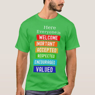 Camiseta Here Everyone Is Welcome Important Idaho Teacher F