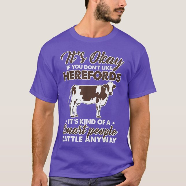 Camiseta Hereford Cow Farmer Agriculture Humor (Frente)
