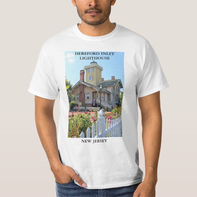 Camiseta Hereford Inlet Lighthouse, Nova Jersey (Frente)