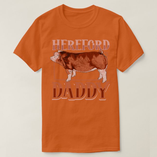 Camiseta Hereford Pig Pai (Frente do Design)