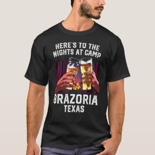 Camiseta Heres À Noite No Campo Brazoria Acampando No Texas