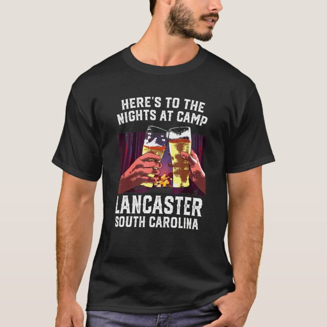 Camiseta Heres Às Noites No Acampamento Lancaster (Frente)