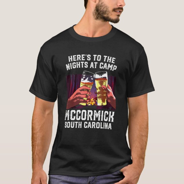 Camiseta Heres Às Noites No Acampamento Mccormick (Frente)