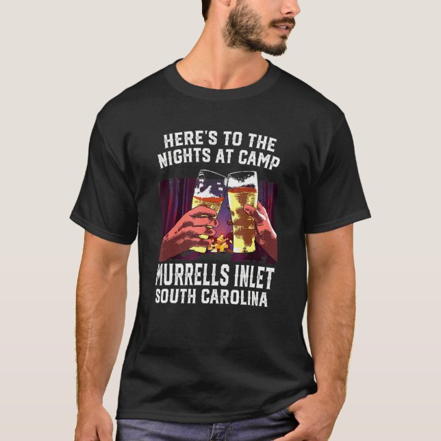Camiseta Heres Às Noites No Acampamento Murrells (Frente)