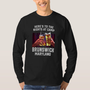 Camiseta Heres Às Noites No Campo Brunswick Acampando Mary