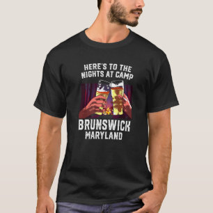 Camiseta Heres Às Noites No Campo Brunswick Acampando Mary