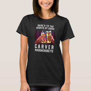 Camiseta Heres Às Noites No Campo Carver Camping Massach