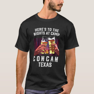 Camiseta Heres Às Noites No Campo Concan, Acampando Texas C