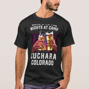 Camiseta Heres Às Noites No Campo Cuchara Camping Colora