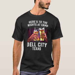 Camiseta Heres Às Noites No Campo Da Cidade Da Dell Acampan
