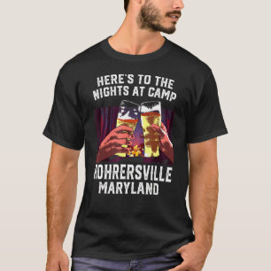 Camiseta Heres Às Noites No Campo De Rohrersville, Acampand