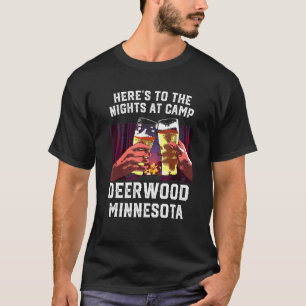 Camiseta Heres Às Noites No Campo Deerwood Acampando Minne