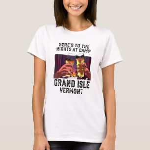 Camiseta Heres Às Noites No Campo Grand Isle Camping Ver