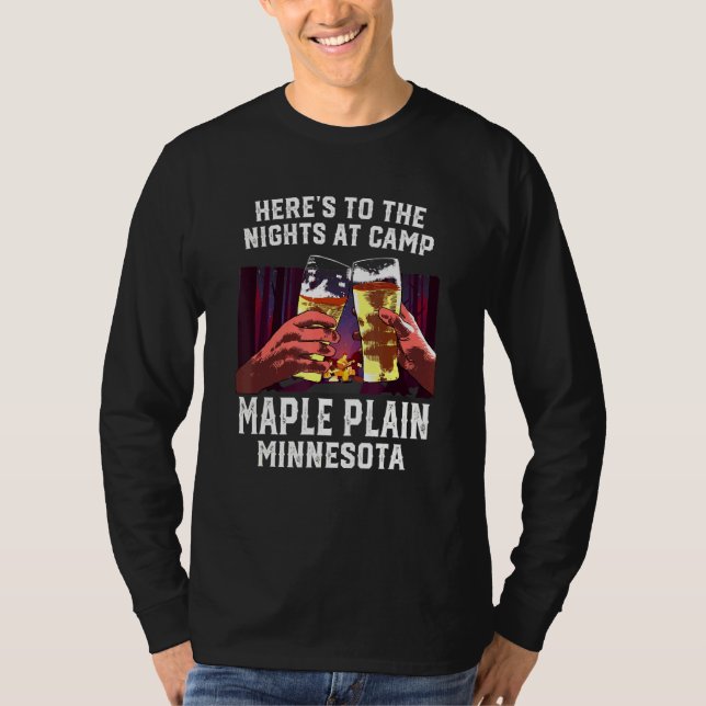 Camiseta Heres Às Noites No Campo Maple Plin Camping Mi (Frente)