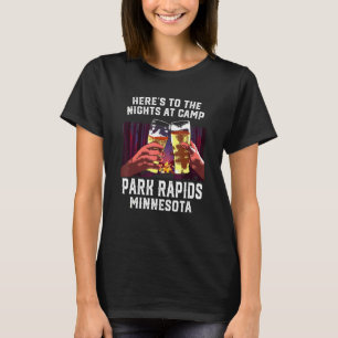 Camiseta Heres Às Noites No Campo Park Rapids Acampando Mi