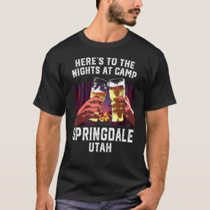 Camiseta Heres Às Noites No Campo Springdale Acampando Uta