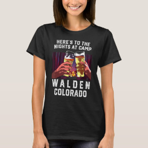 Camiseta Heres Às Noites No Campo Walden Camping Colorad