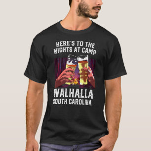 Camiseta Heres Às Noites No Campo Walhalla Acampando No Sul
