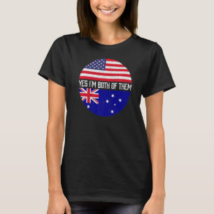 Camiseta Heri da família de bandeiras australiana-metade am