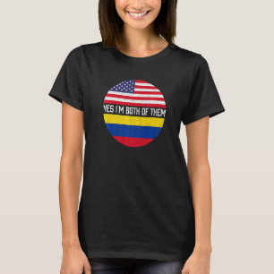 Camiseta Herito da Família Bandeira Colombiana Meia-America