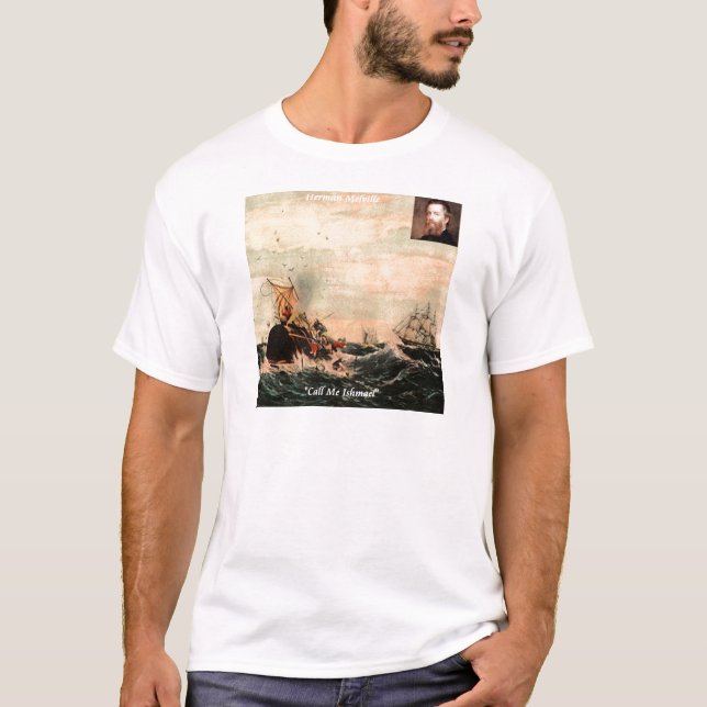 Camiseta Herman Melville Me Chame De Cota Ishmael (Frente)