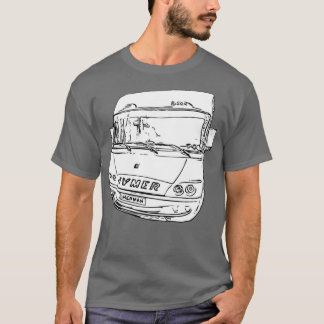 Camiseta Herman, o Hymer Motorhome Front Ink