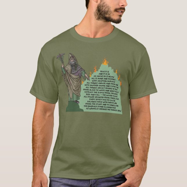 Camiseta Hermes Trismegistus e o tablet Emerald (Frente)
