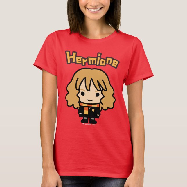 Camiseta Hermione Granger Personagem de desenho animado Art (Frente)