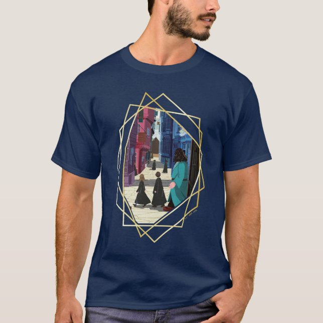 Camiseta Hermione, HARRY POTTER™ e Hagrid no Beco de diágon (Frente)
