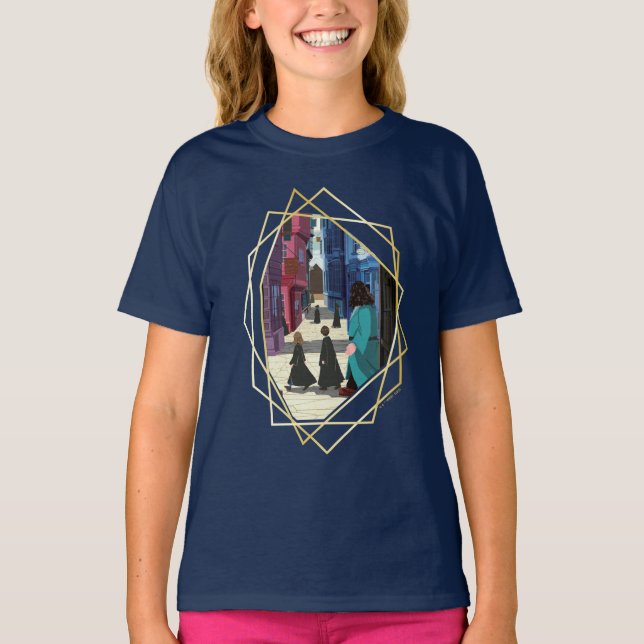 Camiseta Hermione, HARRY POTTER™, & Hagrid in Diagon Alley (Frente)