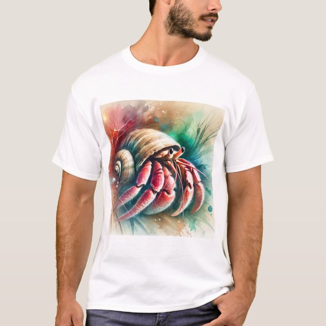 Camiseta Hermit Crab 090724AREF102 - Watercolor (Frente)