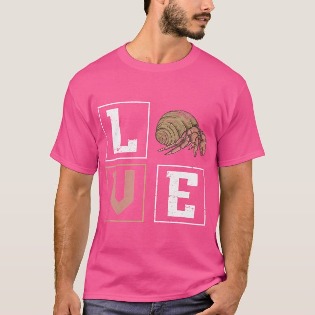 Camiseta Hermit Crab Aquarist Valentines Day Crab (Frente)