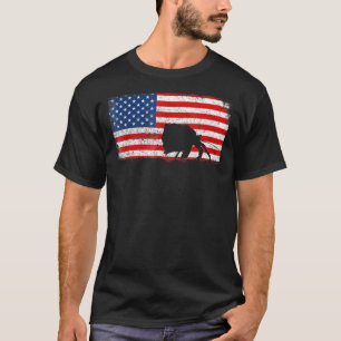 Camiseta Hermit Crab Patriótica American Flag Vintage