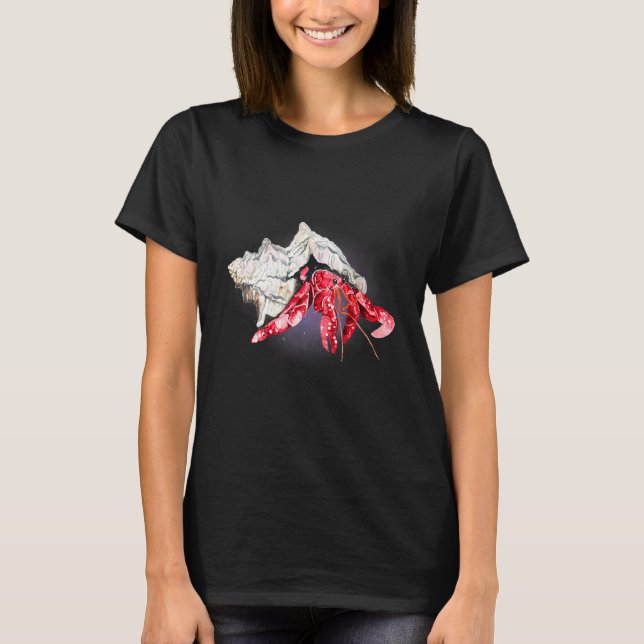 Camiseta Hermit Crab Watercolor Fantasy Mythical Mystic (Frente)