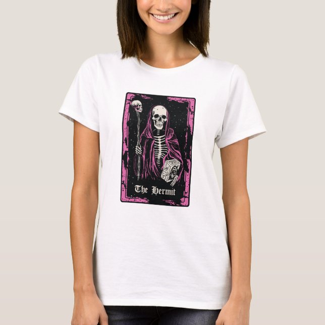 Camiseta Hermit Skeleton Tarot (Frente)
